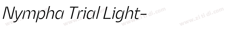 Nympha Trial Light字体转换
